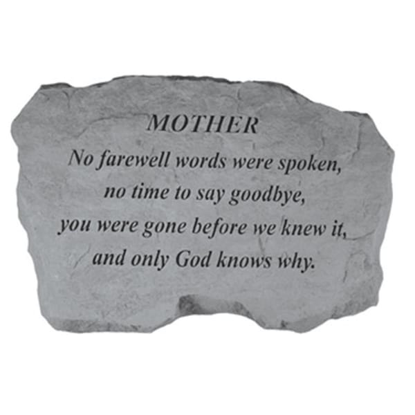 Kay Berry Mother-No Farewell Words Were Spoken - Memorial - 16 Inches x 10.5 Inches x 1.5 Inches KA313600 - main